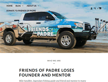 Tablet Screenshot of friendsofpadre.com